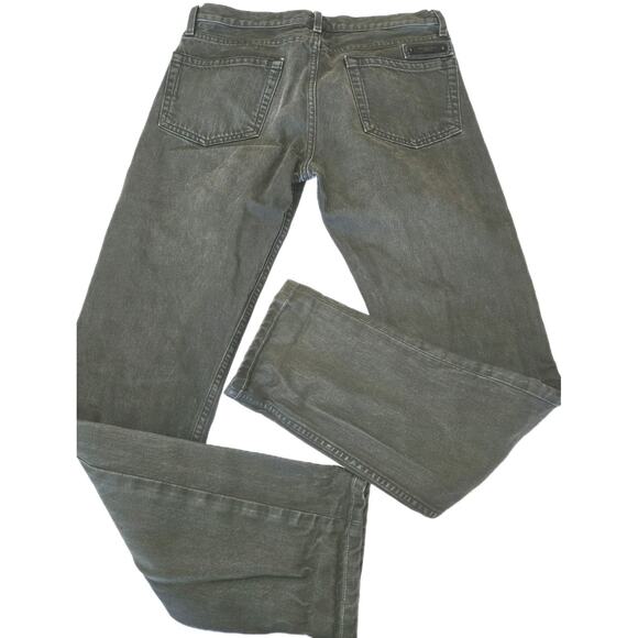 Burberry Brit Denim Jeans Mens Size 30 X 32 Straight Leg Olive Green Pockets EUC - Picture 6 of 16